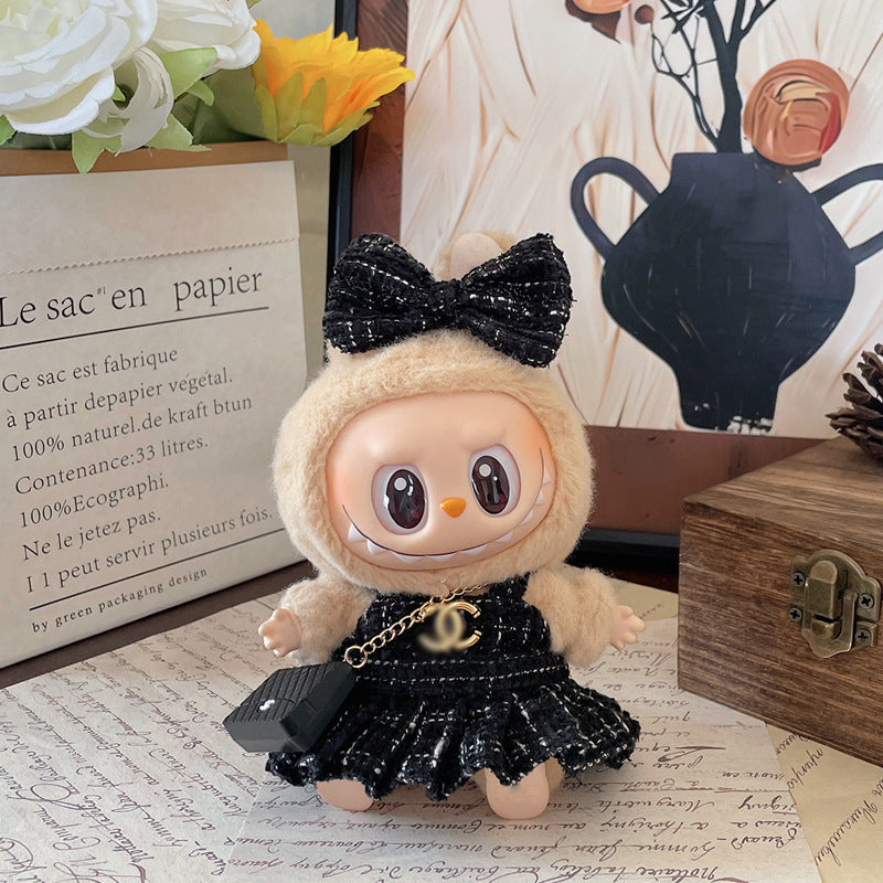 Doll Dress Set – 17cm/6.69in Labubu Outfit with Sparkly Princess Dress & Accessories (1 Set)