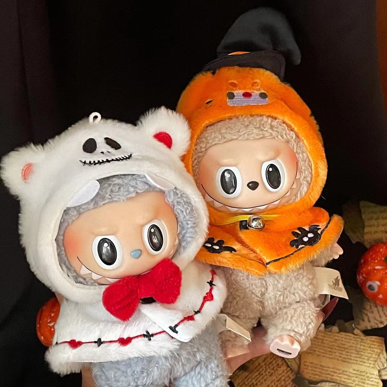 1-Piece Halloween Cloak Set for 17cm/6.69inch Dolls – Pumpkin & Ghost Style Capes for Festive Dress-Up (Doll Not Included)