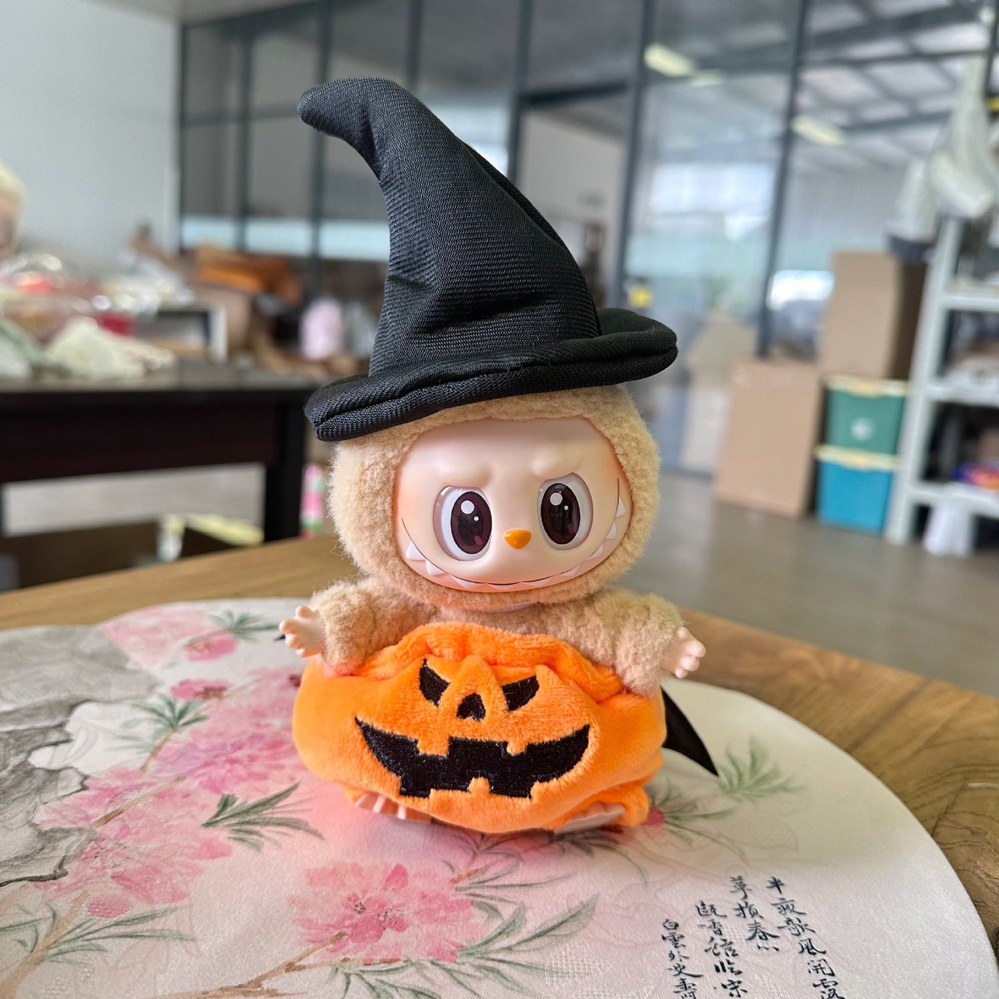 2-Piece Halloween Pumpkin Outfit Set for 17cm/6.69inch Dolls β Includes Witch Hat & Pumpkin Skirt β Doll Not Included