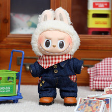 4-Piece Cowboy Outfit Set for 17cm/6.69inch Labubu Doll – Western Style Hat, Jacket, Pants & Shoes