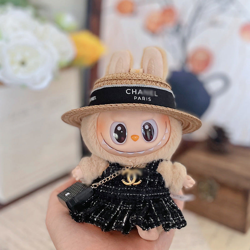 Doll Dress Set – 17cm/6.69in Labubu Outfit with Sparkly Princess Dress & Accessories (1 Set)