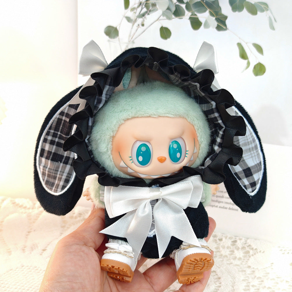 Labubu 2-Piece Bunny Lolita Set – Elegant One-Piece Dress & Shoes for 17cm/6.69inch Dolls