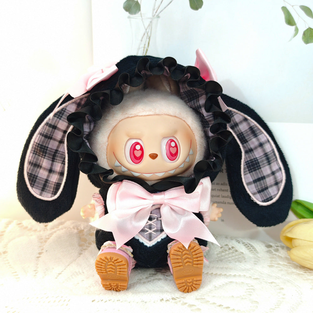 Labubu 2-Piece Bunny Lolita Set – Elegant One-Piece Dress & Shoes for 17cm/6.69inch Dolls