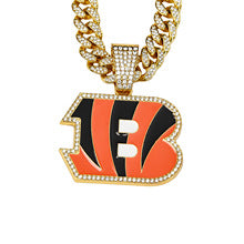 NFL Cincinnati Bengals Letter B Rugby Team Necklace Hip Hop Cuban Chain