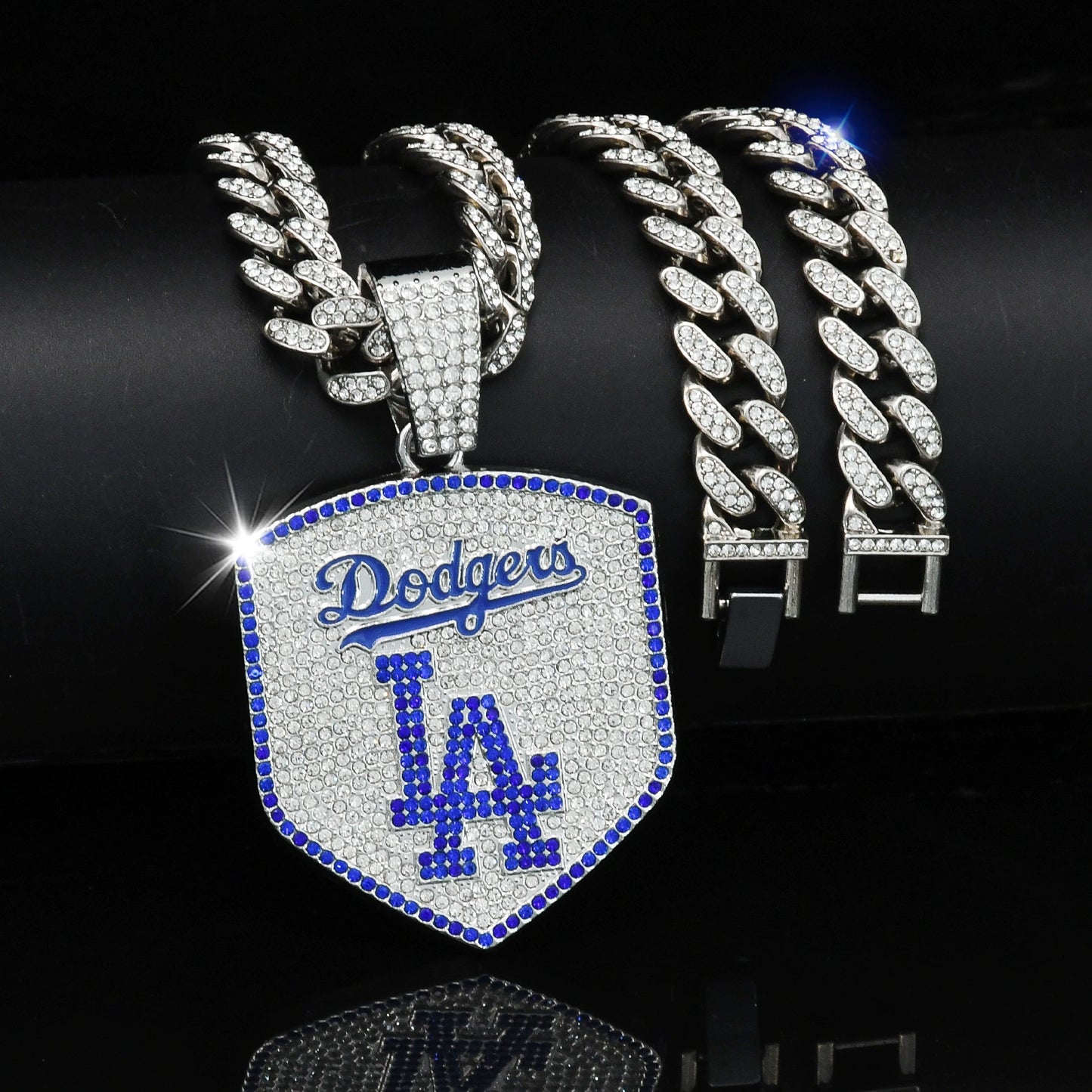 MLB Los Angeles Dodgers LA baseball team necklace hip hop Cuban chain