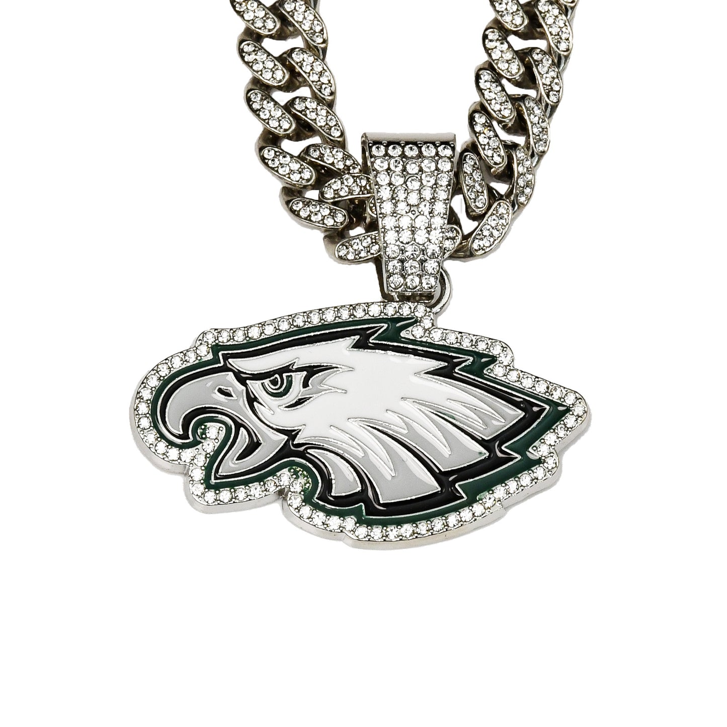 NFL フィラデルフィア・イーグルス フィラデルフィア・イーグルス フットボールチームネックレス メンズ・レディース ストリート ヒップホップ キューバンチェーン
