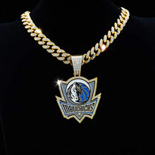 NBA Dallas Mavericks Full Diamond Basketball Team Necklace Hip Hop Cuban Chain