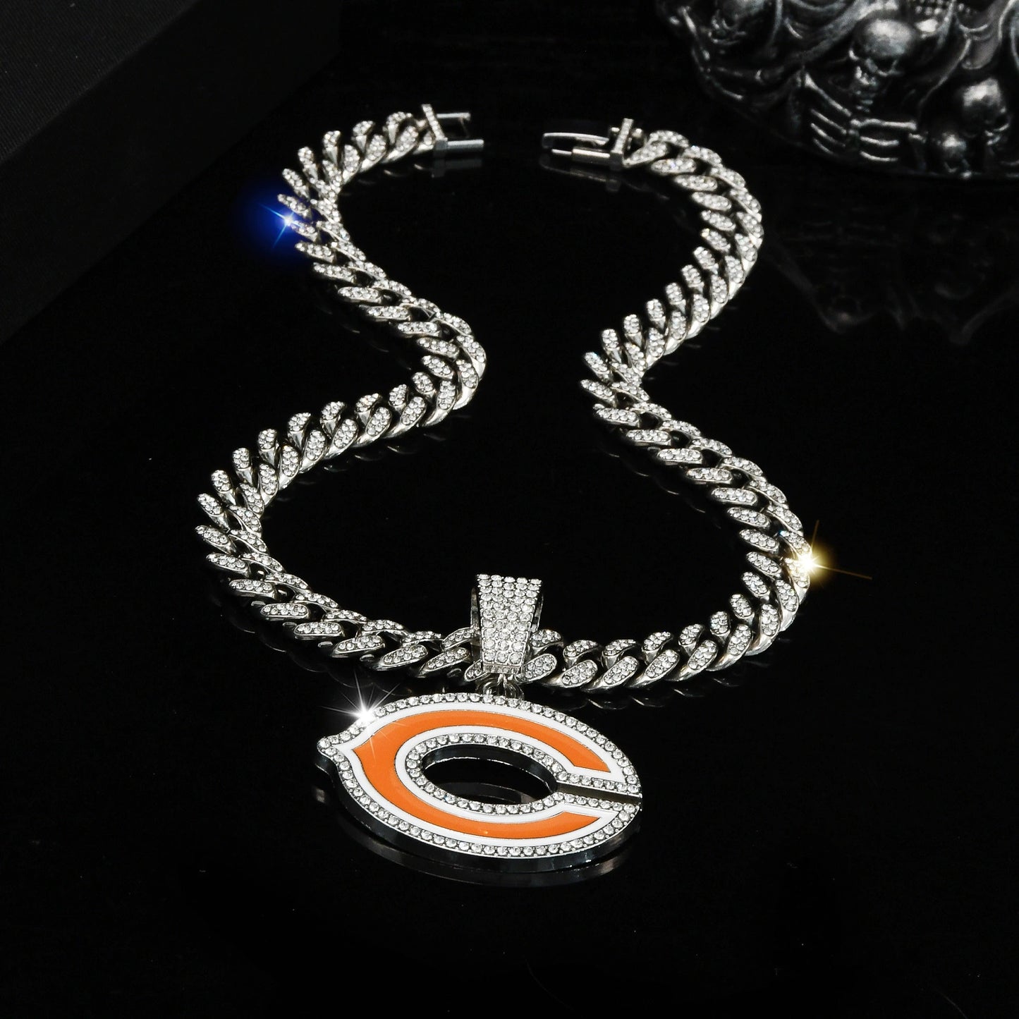 NFL シカゴ・ベアーズ フットボールチームネックレス ヒップホップ キューバンチェーン
