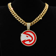 NBA アトランタ ホークス ダイヤモンドがいっぱい オイルが滴るイーグル バスケットボール 吊り下げネックレス ヒップホップ キューバチェーン