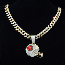 NFL San Francisco 49ers Full diamond NFL football necklace Hip Hop Cuban chain
