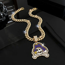 Full Diamond Cartoon Pirate Skeleton Necklace Hip Hop Cuban Chain