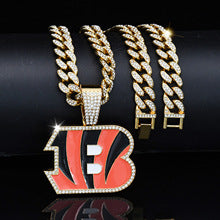 NFL Cincinnati Bengals Letter B Rugby Team Necklace Hip Hop Cuban Chain
