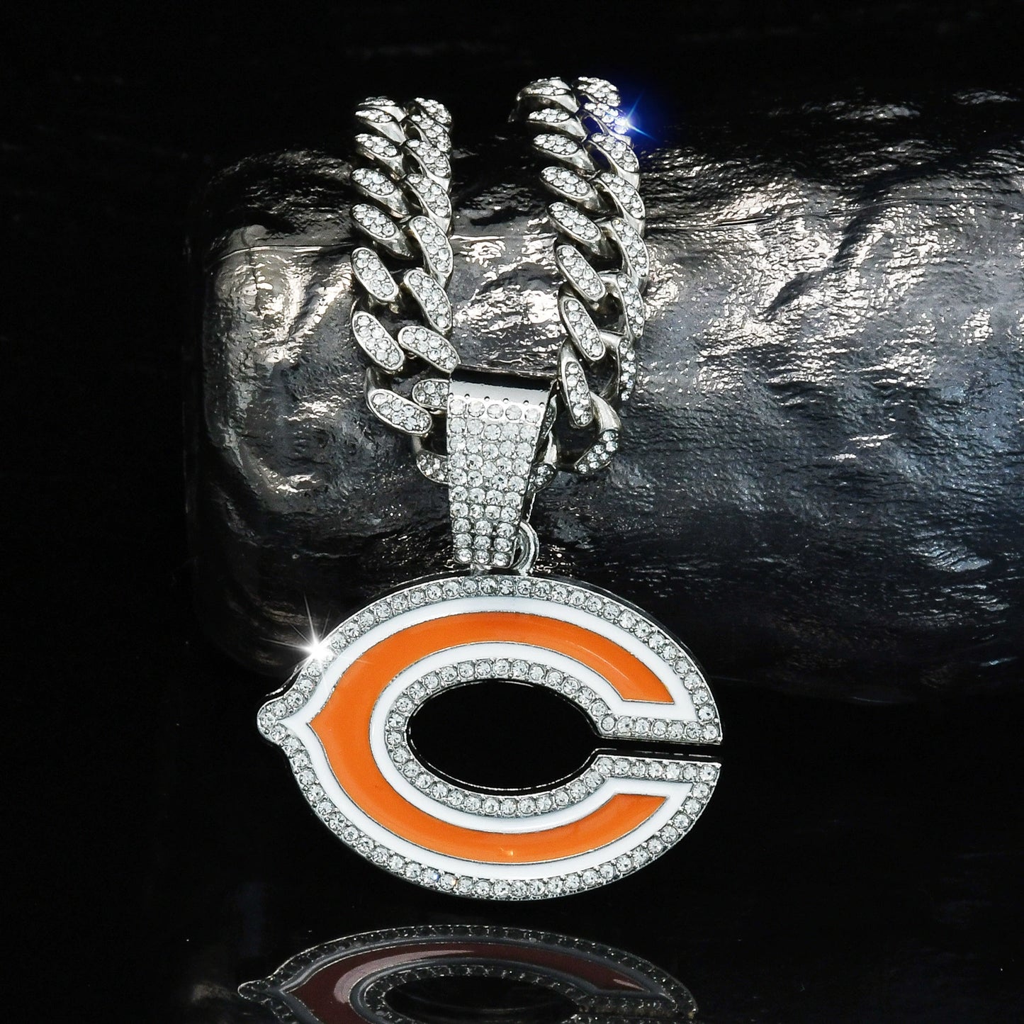NFL シカゴ・ベアーズ フットボールチームネックレス ヒップホップ キューバンチェーン