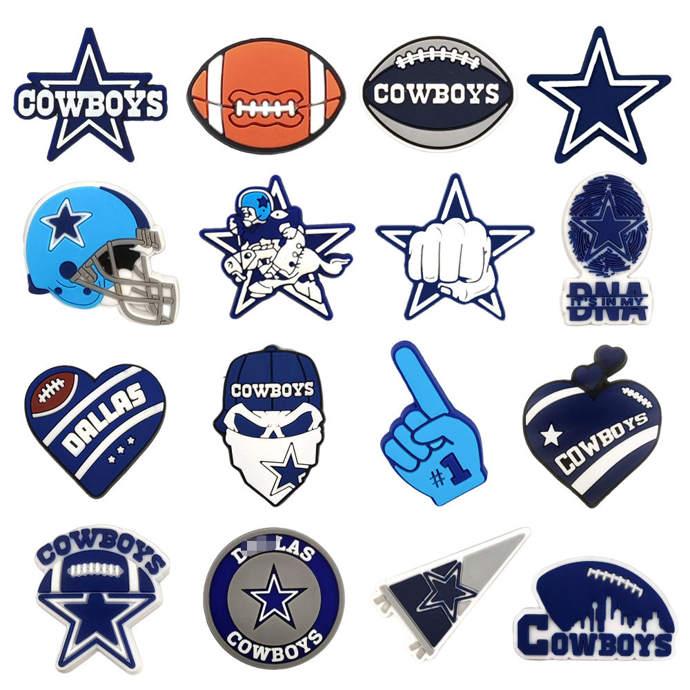 Sports Shoe Charms Jibbitz NFL MLB MLS Decoration Charms for Croc Clog Sandals for Party Favor Gifts Birthday for Boys Girls Women Men Adults Teens Kids Cartoon Shoe Decoration Charms Sandals Decorations