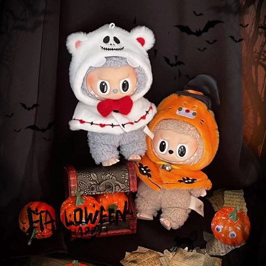 1-Piece Halloween Cloak Set for 17cm/6.69inch Dolls – Pumpkin & Ghost Style Capes for Festive Dress-Up (Doll Not Included)