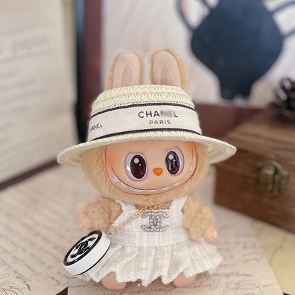 Doll Dress Set – 17cm/6.69in Labubu Outfit with Sparkly Princess Dress & Accessories (1 Set)