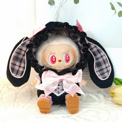 Labubu 2-Piece Bunny Lolita Set – Elegant One-Piece Dress & Shoes for 17cm/6.69inch Dolls
