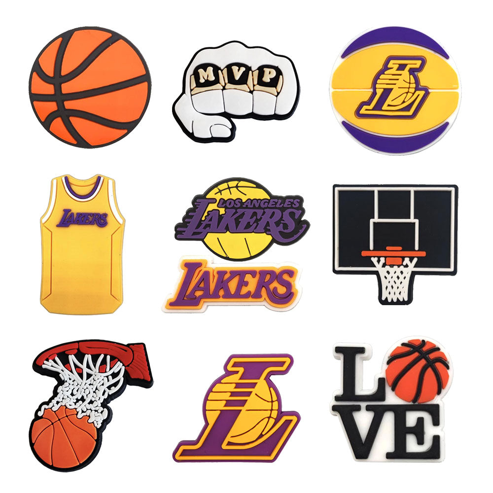 Basketball Sports Charms for Boys Girls Women Men Adults Teens Kids Cute Glog Sandals Decorations for Birthday Party Gift