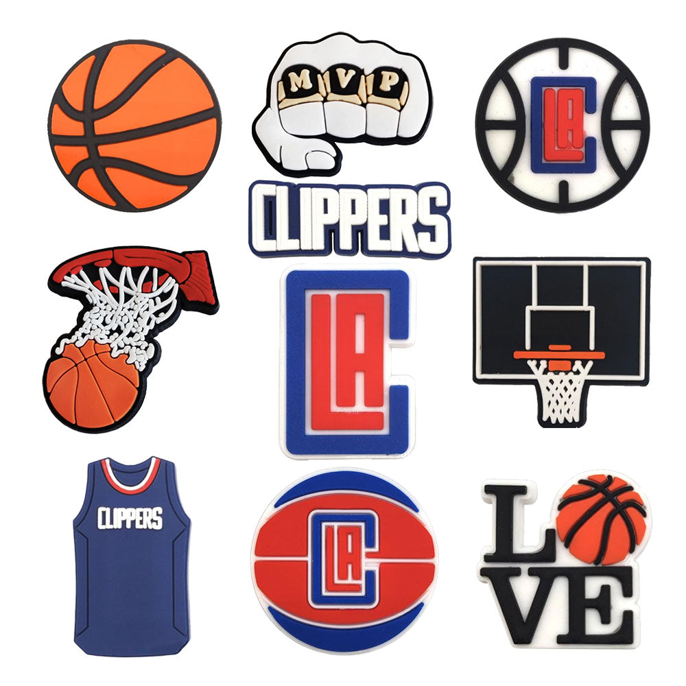 Basketball Sports Charms for Boys Girls Women Men Adults Teens Kids Cute Glog Sandals Decorations for Birthday Party Gift