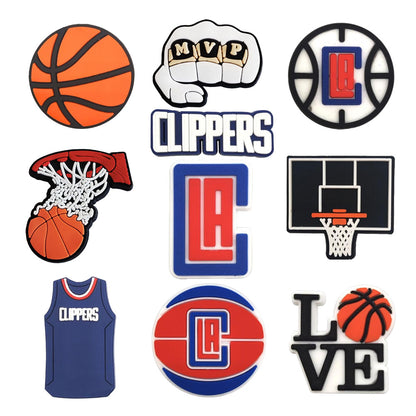 Basketball Sports Charms for Boys Girls Women Men Adults Teens Kids Cute Glog Sandals Decorations for Birthday Party Gift