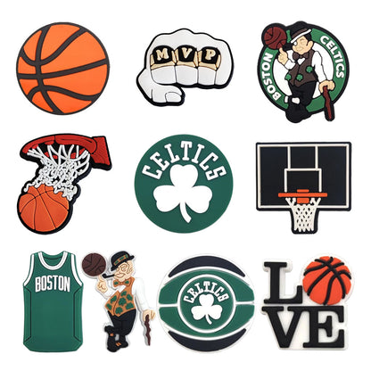 Basketball Sports Charms for Boys Girls Women Men Adults Teens Kids Cute Glog Sandals Decorations for Birthday Party Gift