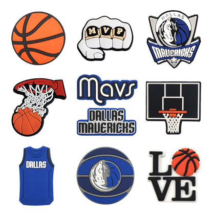 Basketball Sports Charms for Boys Girls Women Men Adults Teens Kids Cute Glog Sandals Decorations for Birthday Party Gift