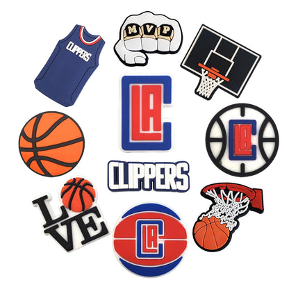 Basketball Sports Charms for Boys Girls Women Men Adults Teens Kids Cute Glog Sandals Decorations for Birthday Party Gift