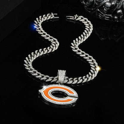 NFL シカゴ・ベアーズ フットボールチームネックレス ヒップホップ キューバンチェーン