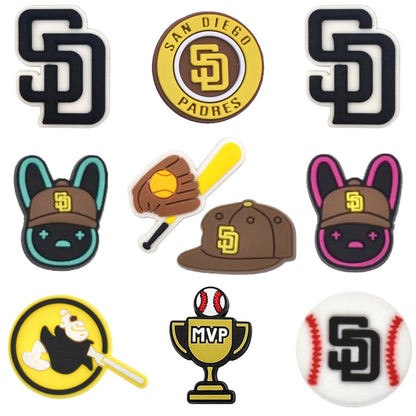 Sports Shoe Charms Jibbitz MLB baseball Decoration Charms for Croc Clog Sandals for Party Favor Gifts Birthday for Boys Girls Women Men Adults Teens Kids Cartoon Shoe Decoration Charms Sandals Decorations