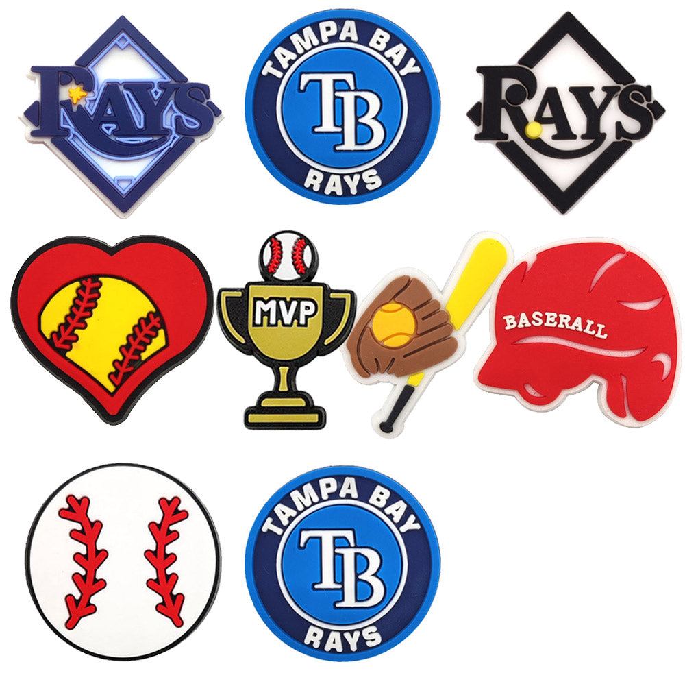 Sports Shoe Charms Jibbitz MLB baseball Decoration Charms for Croc Clog Sandals for Party Favor Gifts Birthday for Boys Girls Women Men Adults Teens Kids Cartoon Shoe Decoration Charms Sandals Decorations