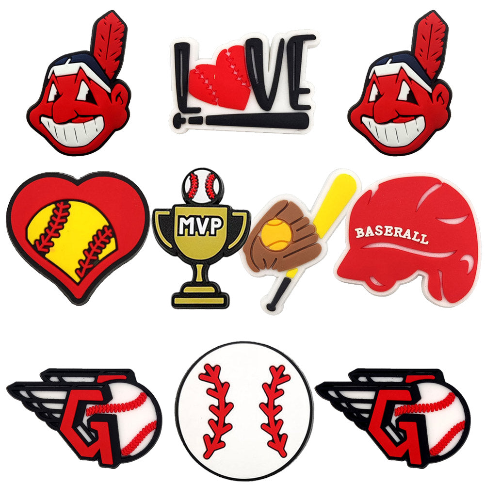 Sports Shoe Charms Jibbitz MLB baseball Decoration Charms for Croc Clog Sandals for Party Favor Gifts Birthday for Boys Girls Women Men Adults Teens Kids Cartoon Shoe Decoration Charms Sandals Decorations