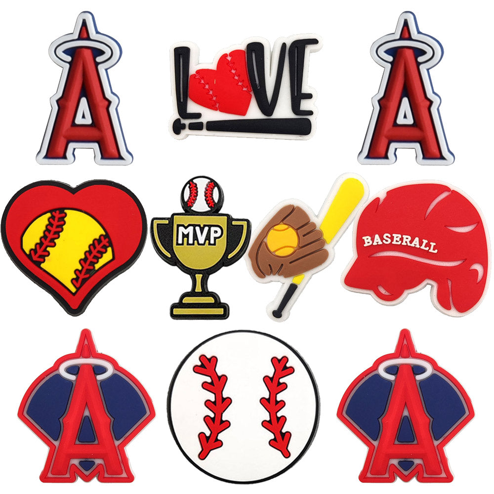 Sports Shoe Charms Jibbitz MLB baseball Decoration Charms for Croc Clog Sandals for Party Favor Gifts Birthday for Boys Girls Women Men Adults Teens Kids Cartoon Shoe Decoration Charms Sandals Decorations
