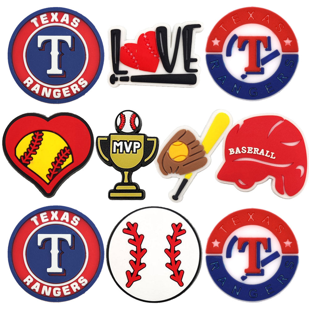 Sports Shoe Charms Jibbitz MLB baseball Decoration Charms for Croc Clog Sandals for Party Favor Gifts Birthday for Boys Girls Women Men Adults Teens Kids Cartoon Shoe Decoration Charms Sandals Decorations