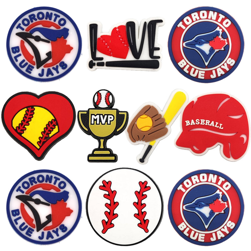 Sports Shoe Charms Jibbitz MLB baseball Decoration Charms for Croc Clog Sandals for Party Favor Gifts Birthday for Boys Girls Women Men Adults Teens Kids Cartoon Shoe Decoration Charms Sandals Decorations