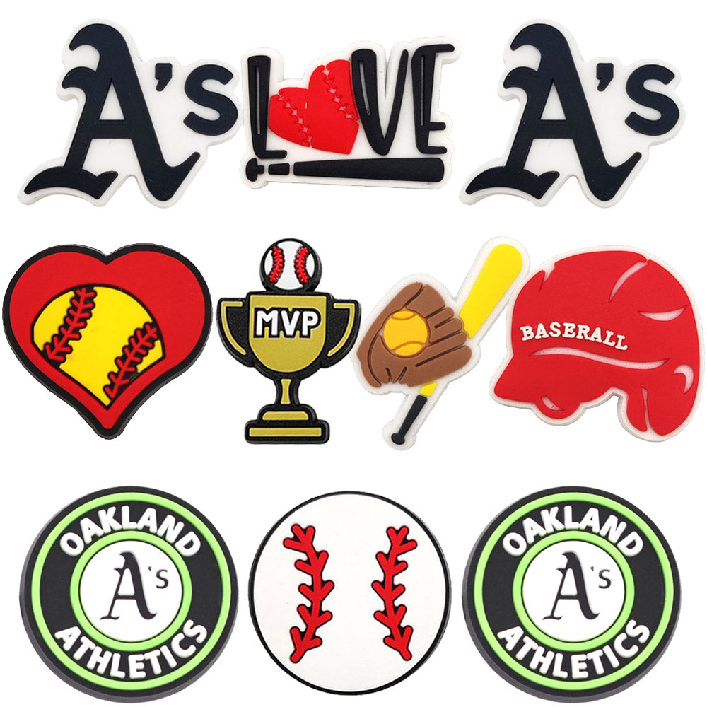 Sports Shoe Charms Jibbitz MLB baseball Decoration Charms for Croc Clog Sandals for Party Favor Gifts Birthday for Boys Girls Women Men Adults Teens Kids Cartoon Shoe Decoration Charms Sandals Decorations