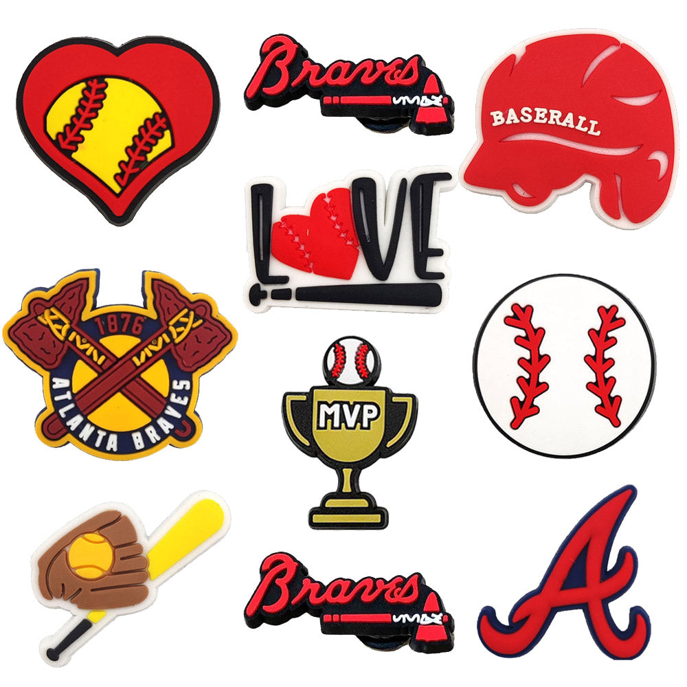 Sports Shoe Charms Jibbitz MLB baseball Decoration Charms for Croc Clog Sandals for Party Favor Gifts Birthday for Boys Girls Women Men Adults Teens Kids Cartoon Shoe Decoration Charms Sandals Decorations