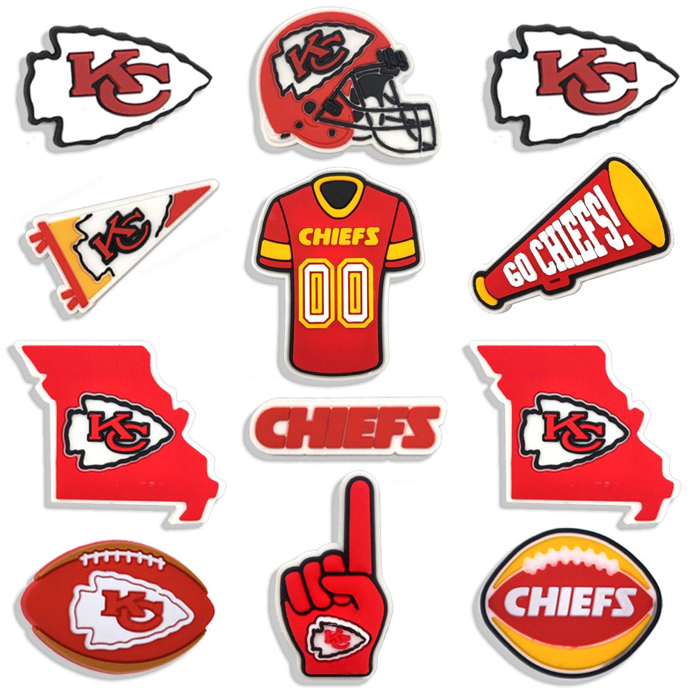 cartoon football sports shoe decoration charms for croc clog for kids adult, accessories for party favor