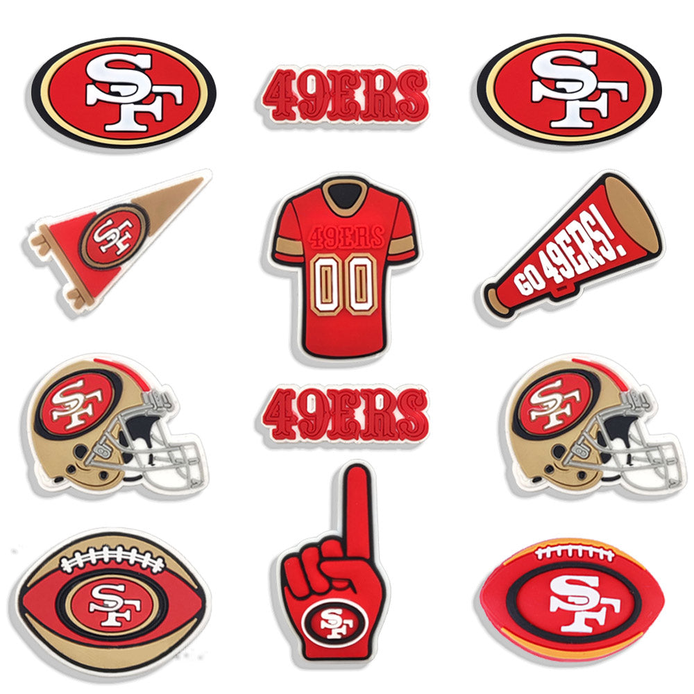 cartoon football sports shoe decoration charms for croc clog for kids adult, accessories for party favor